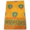 Mustard Yellow Cotton Saree Folded