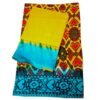 Yellow Cotton Saree Folded