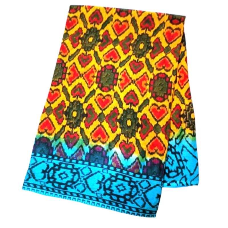 Yellow Cotton Saree Unfolded