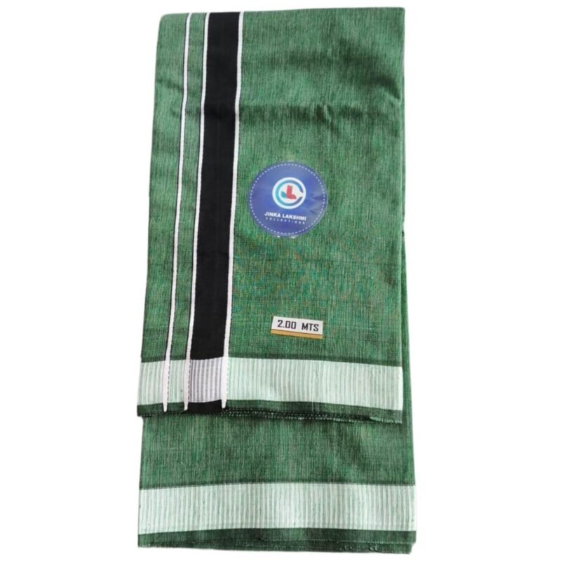 Color Cotton Lungi 2 Meters Unstitched with Border Unfolded