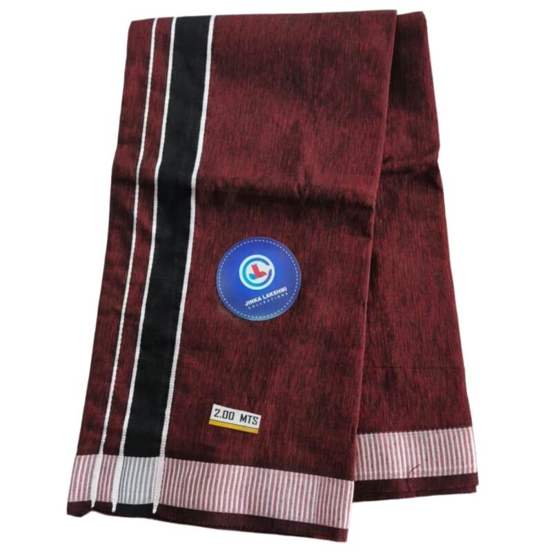 Color Cotton Lungi 2 Meters with Border Unstitched Unfolded1
