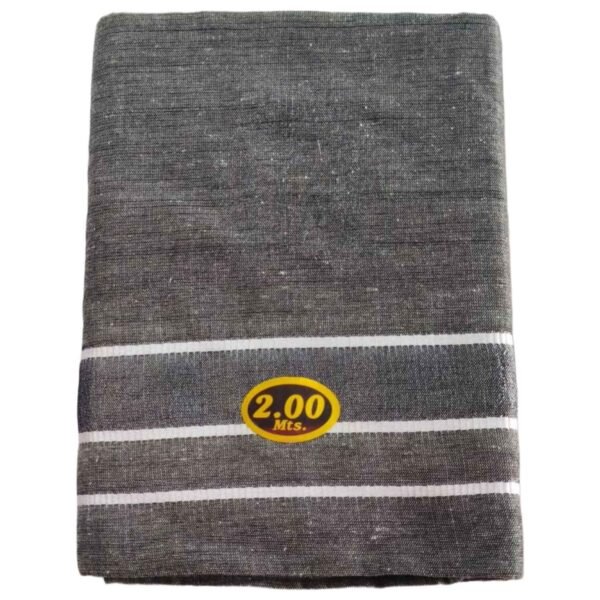 Color Cotton Men's Lungi 2 Meters with Border Unstitched Folded