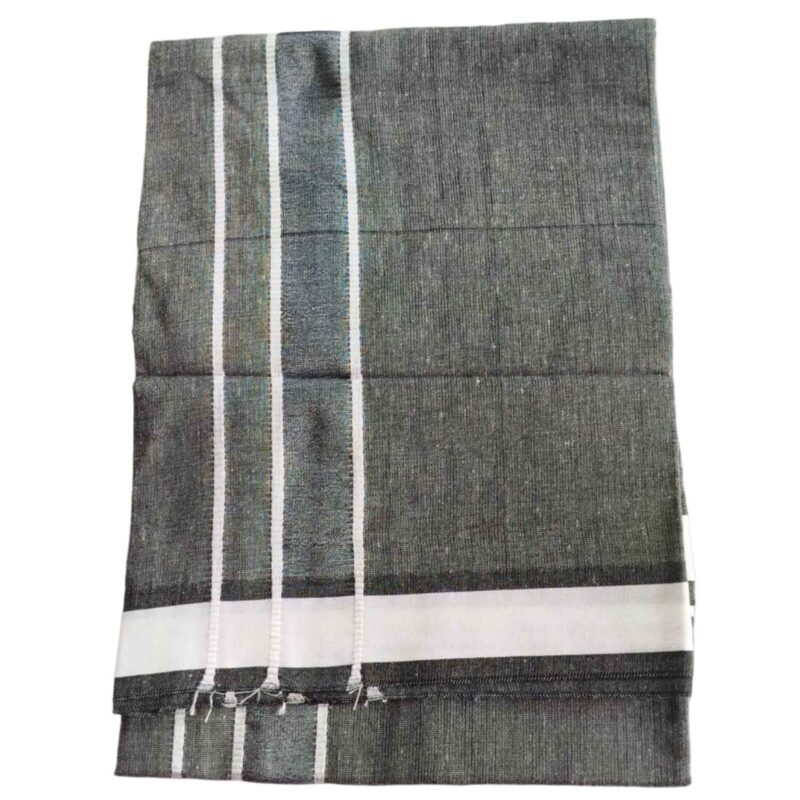 Color Cotton Mens Lungi 2 Meters with Border Unstitched Unfolded