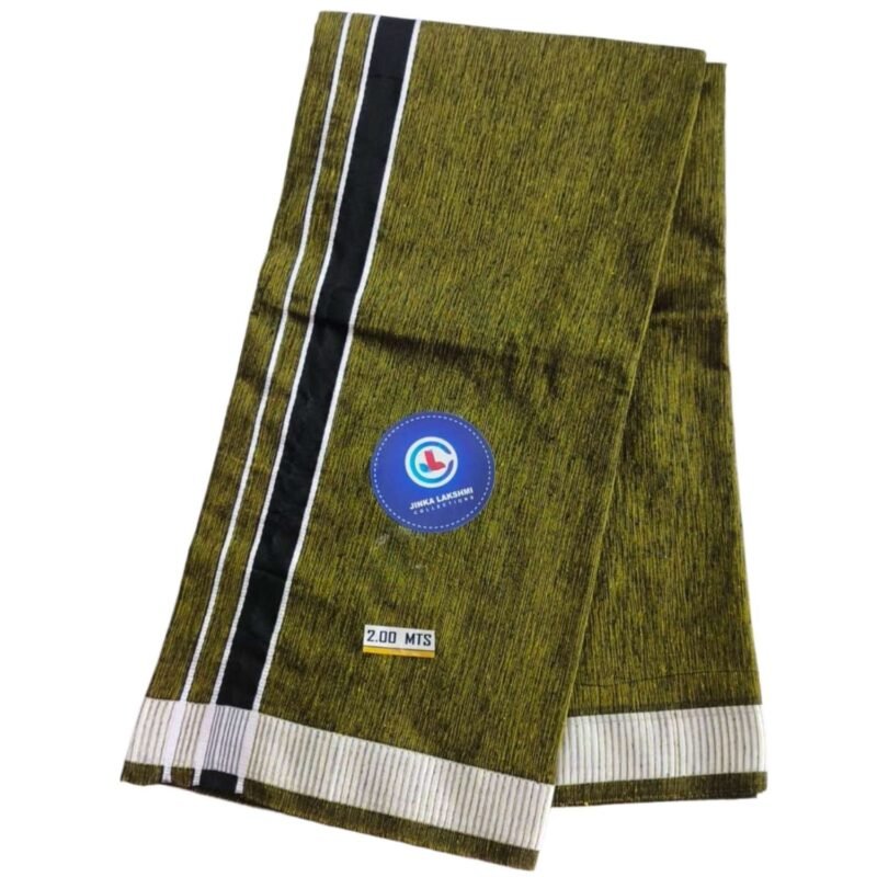 Mens Color Cotton Lungi 2 Meters with Border Unstitched Unfolded1