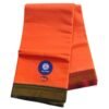 Orange Cotton Dhoti 9x5 Unstitched Unfolded1