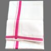 White Coton Dhoti 4 Meters Unstitched with Border Unfolded