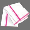 White Coton Dhoti 4 Meters Unstitched with Border Unfolded1