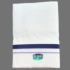 White Cotton Dhoti 4 Meters Unstitched with Border Folded