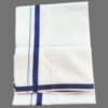 White Cotton Dhoti 4 Meters Unstitched with Border Unfolded