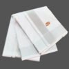 White Cotton Dhoti 4 Meters with Big Silver Border Unstitched Unfolded1