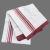 White Cotton Dhoti 4 Meters with Color Border Unstitched Unfolded1