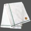 White Cotton Lungi 2 Meters with Design Border Unstitched Unfolded1