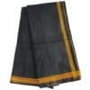 Black Cotton Blend Lungi 2 Meters Unstitched Unfolded