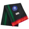 Black Cotton Blend Lungi 2 Meters Unstitched Unfolded