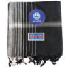 Black Soft Cotton Long Bath Towel 36x72 Folded
