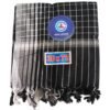Black Soft Cotton Long Bath Towel 36x72 Folded