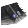 Black Soft Cotton Long Bath Towel 36x72 Unfolded