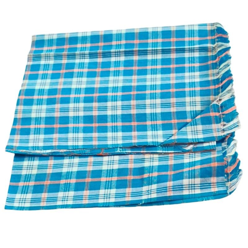 Checks Cotton Soft Long Bath Towel Unfolded