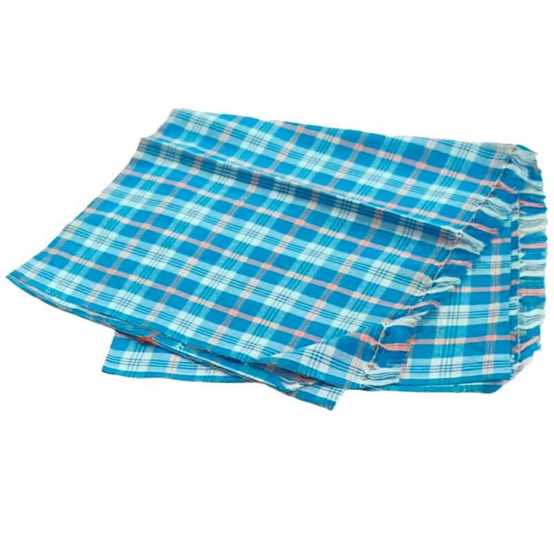 Checks Cotton Soft Long Bath Towel Unfolded1