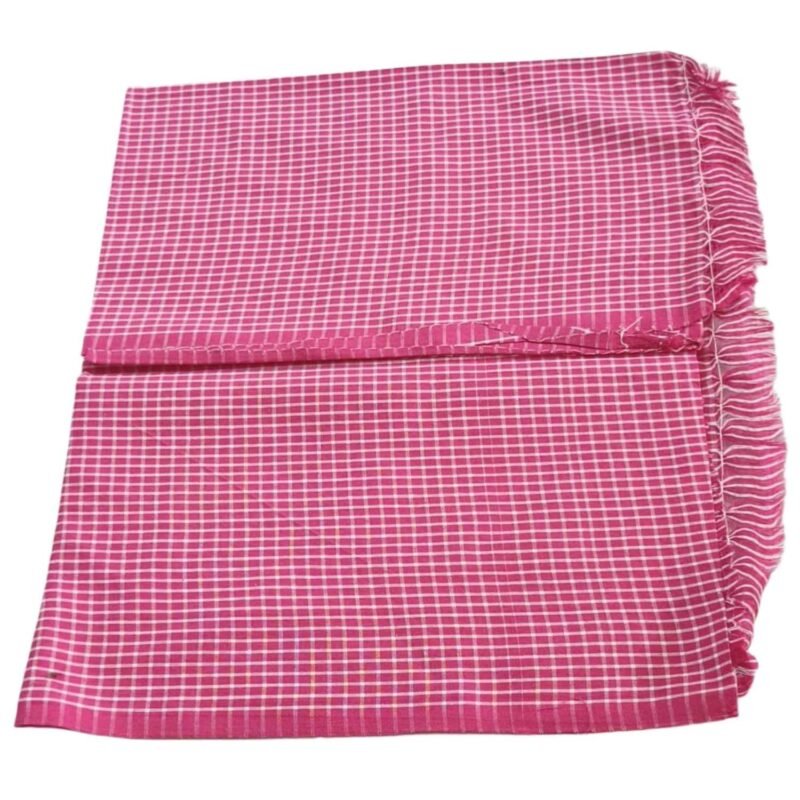 Checks Soft Cotton Long Bath Towel 30x60 Unfolded