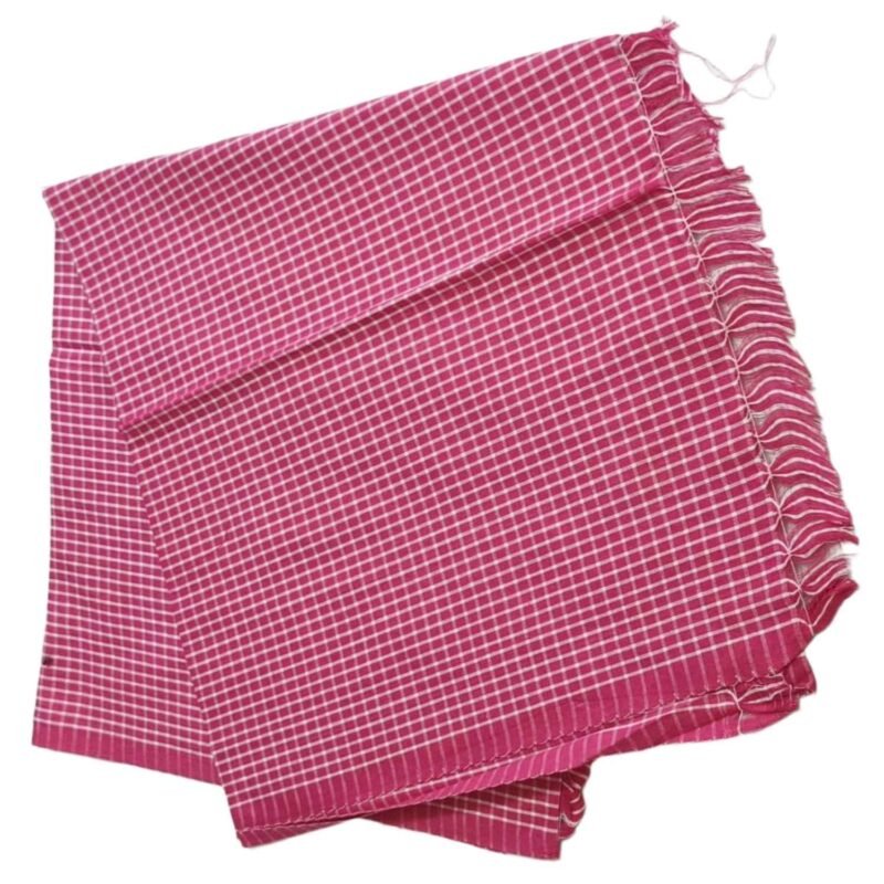 Checks Soft Cotton Long Bath Towel 30x60 Unfolded1