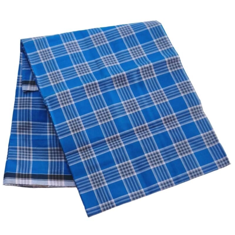 Checks Stitched Cotton Lungi 2 Meters Unfolded1
