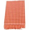 Color Checks Cotton Long Bath Towel Folded