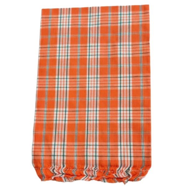 Soft Cotton Checks Long Bath Towel 30x60 Folded