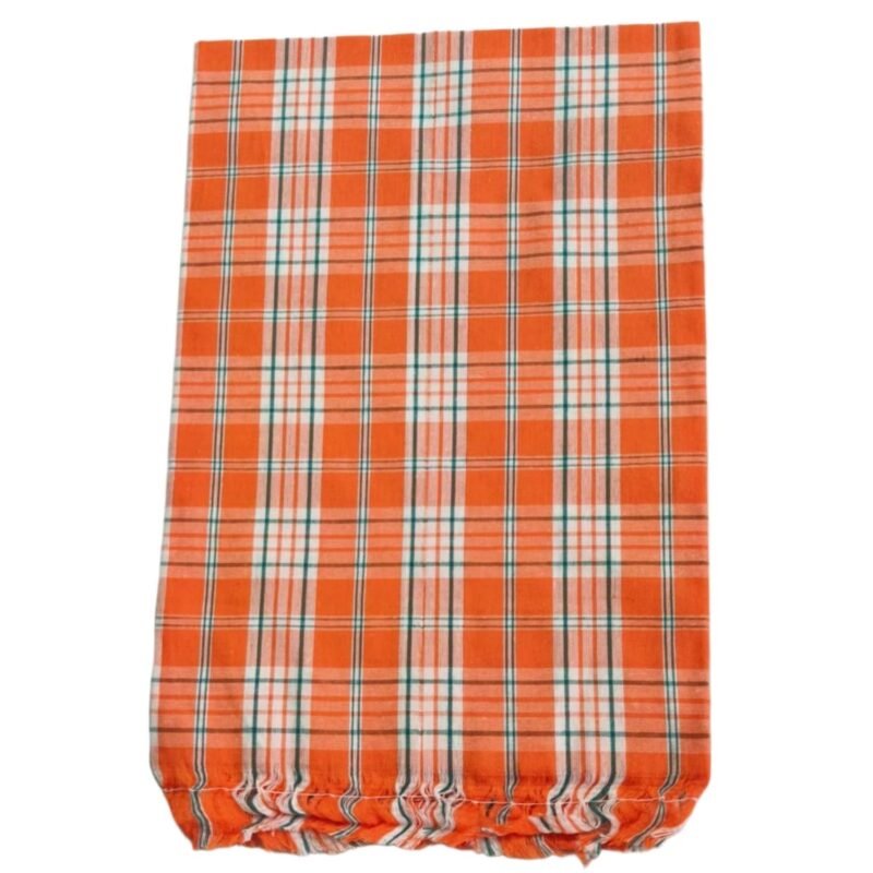 Soft Cotton Checks Long Bath Towel 30x60 Folded