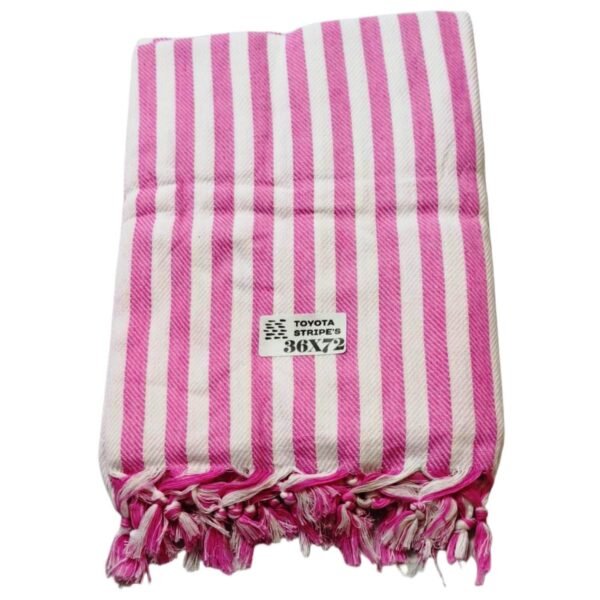 Soft Cotton Checks Long Bath Towel 36x72 Folded