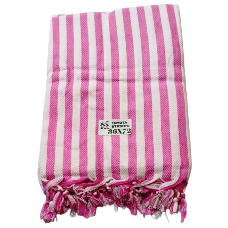 Soft Cotton Checks Long Bath Towel 36x72 Folded
