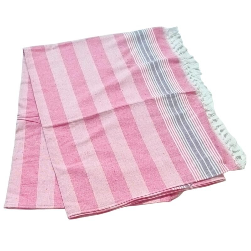 Soft checks Cotton Long Bath Towel 36x72 Unfolded1