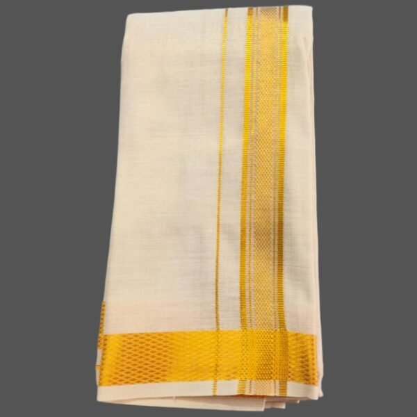 Tissue Gold Towel Gamcha Angavastram 90 x 180 CM Folded