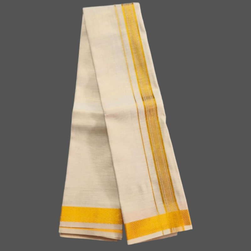 Tissue Gold Towel Gamcha Angavastram 90 x 180 CM Unfolded1