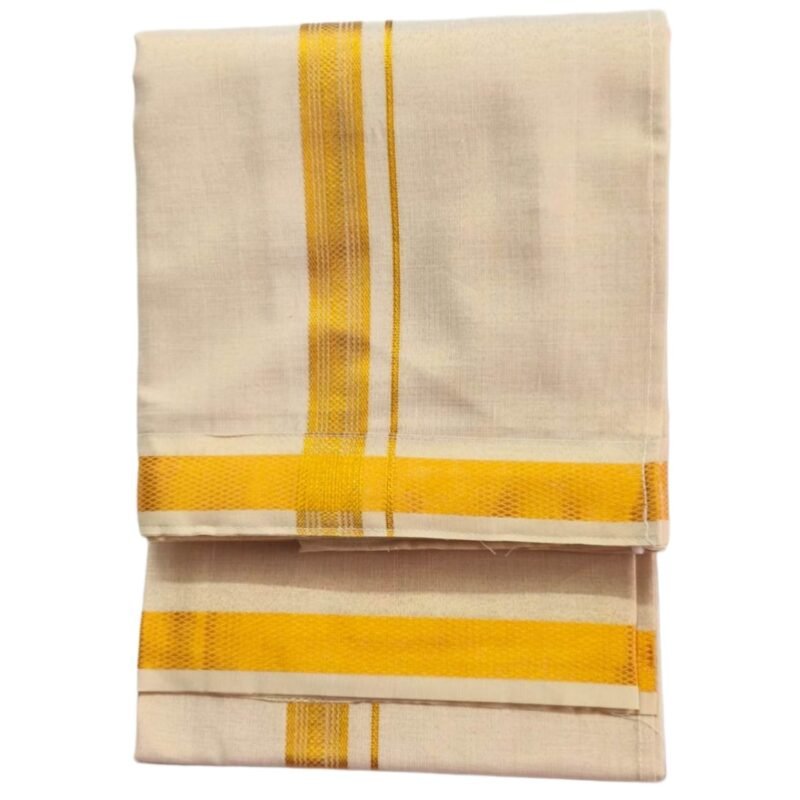 Velcro Tissue Gold Lungi 2 Meters Unfolded1