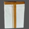 White Cotton Velcro Dhoti 4 Meters Folded