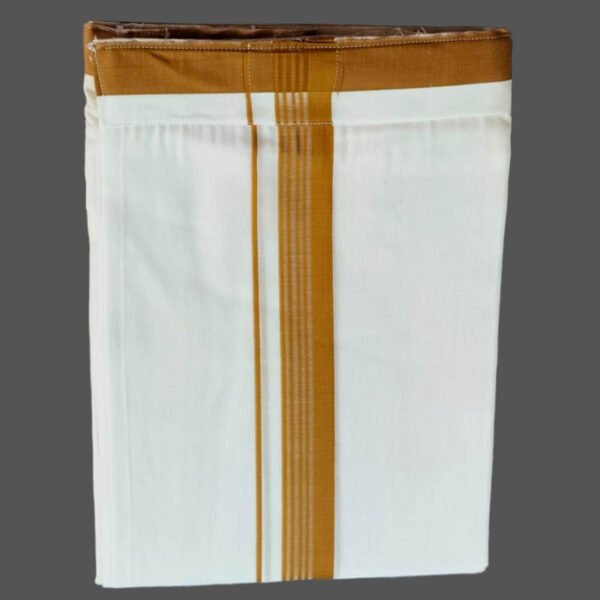 White Cotton Velcro Dhoti 4 Meters Folded