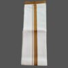 White Cotton Velcro Dhoti 4 Meters Unfolded
