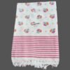 White Cotton Long Bath Towel 30x60 Folded