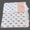 White Cotton Soft Long Bath Towel Unfolded