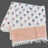 White Cotton Soft Long Bath Towel Unfolded1