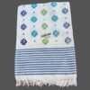 Soft White Cotton Long Bath Towel 30x60 Folded