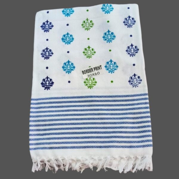Soft White Cotton Long Bath Towel 30x60 Folded