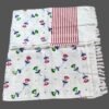 White Soft Cotton Long Bath Towel 30x60 Unfolded